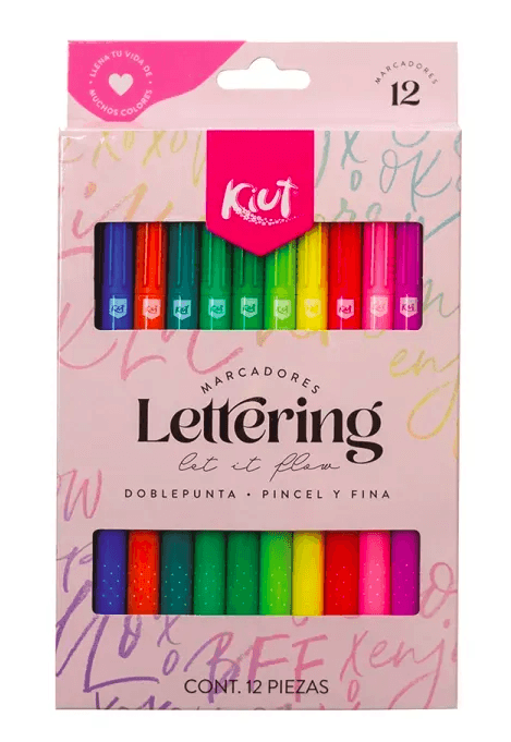 Marcadores Kiut Lettering — 12 piezas